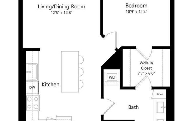 1 bed, 1 bath, 716 sqft, $1,576