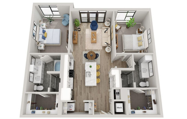 2 beds, 2 baths, 1,202 sqft, $3,171