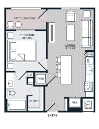 1 bed, 1 bath, 602 sqft, $1,199
