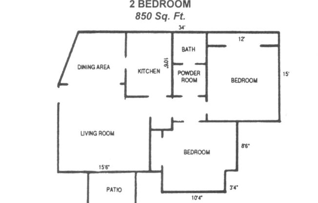 2 beds, 1 bath, 850 sqft, $1,144, Unit 7926 - 5