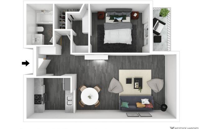 1 bed, 1 bath, 700 sqft, $2,148, Unit 4240.204
