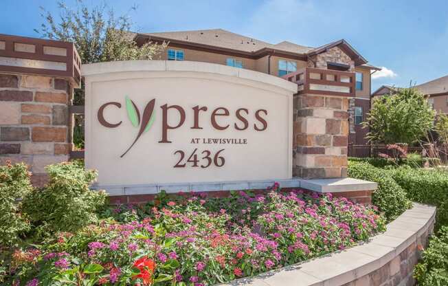 Cypress sign at Cypress at Lewisville, Lewisville, 75067