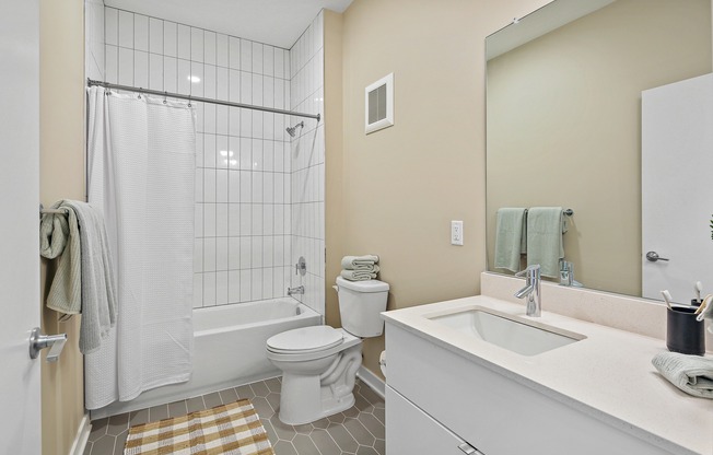 Bathrooms with tub/show combo available