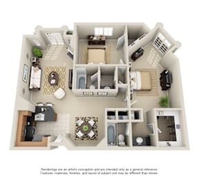 2 beds, 2 baths, 1,160 sqft, $4,222