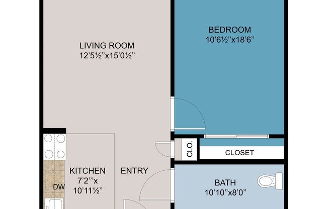 1 bed, 1 bath, 624 sqft, $1,549, Unit 126-330