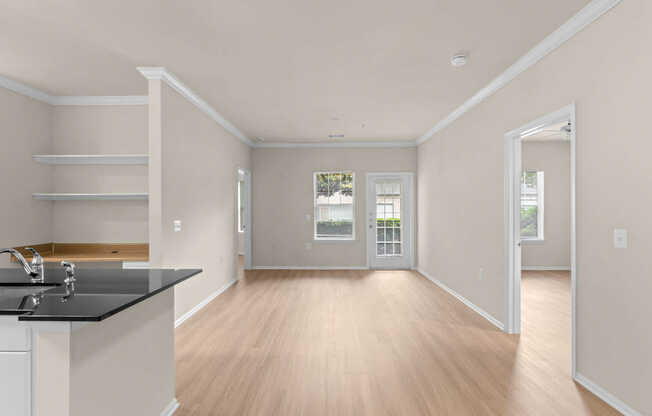 Living Room with Hard Surface Flooring