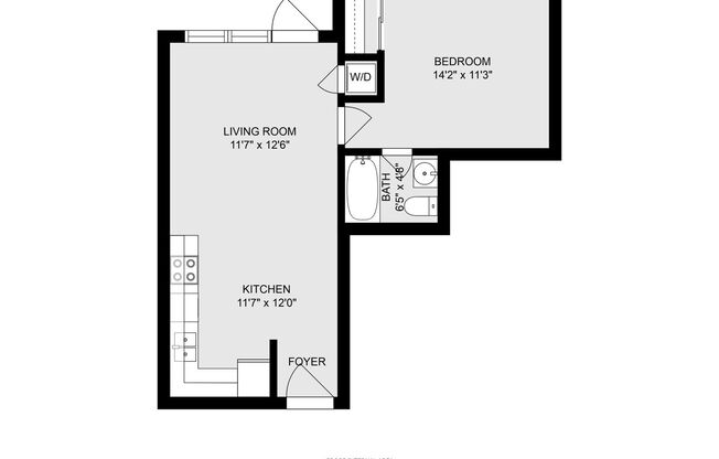 1 bed, 1 bath, 483 sqft, $930, Unit G04