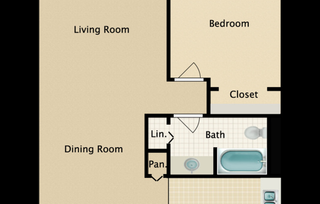 1 bed, 1 bath, 700 sqft, $1,601