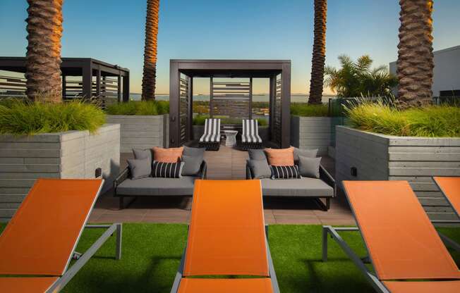 a rendering of the rooftop lounge area at the hyatt regency scottsdale resort