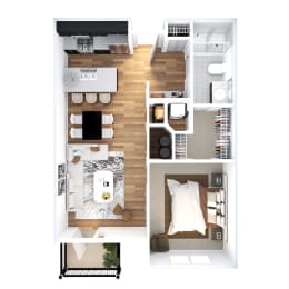 1 bed, 1 bath, 650 sqft, $1,495