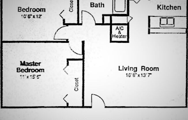 2 beds, 1 bath, 710 sqft, $850, Unit 101