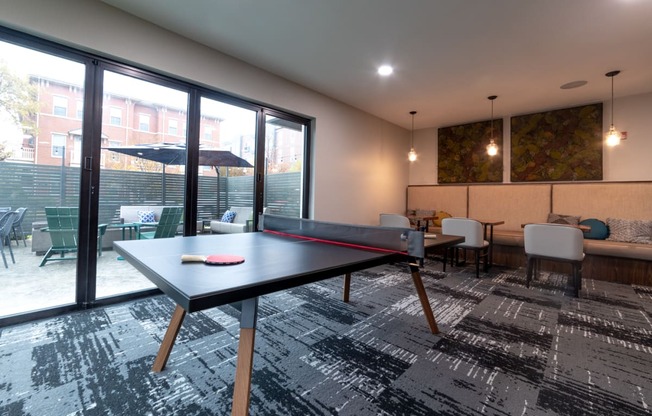 Ping Pong Table In Clubhouse at 310 at Nulu Apartments, Louisville, KY