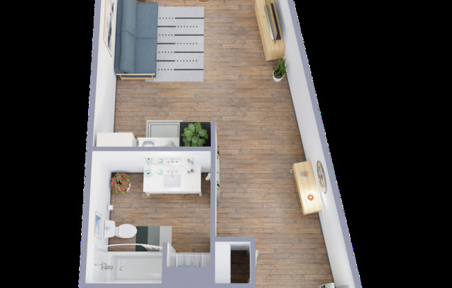 Studio, 1 bath, 367 sqft, $999, Unit 705