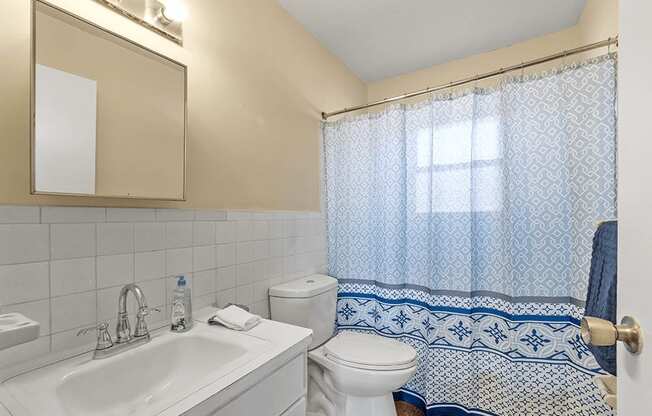 bathroom at Preston Oaks Apartments