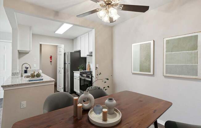 Dining Area with Ceiling Fan