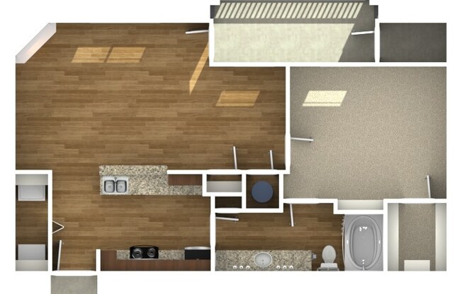 1 bed, 1 bath, 764 sqft, $1,049