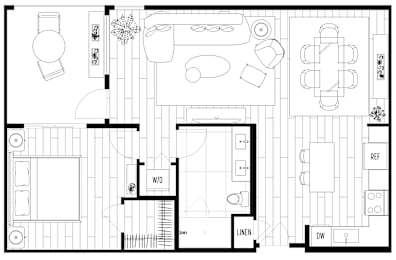 1 bed, 1 bath, 855 sqft, $3,445