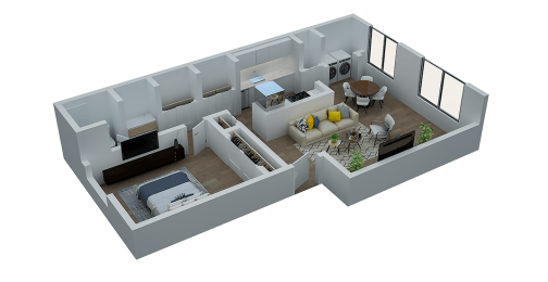 1 bed, 1 bath, 755 sqft, $1,245