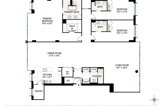 3 beds, 3.5 baths, 3,341 sqft, $19,000, Unit L65