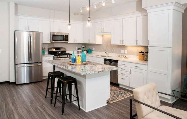 Designer Kitchen Cabinets with Soft Close at The Shoreham, St. Louis Park
