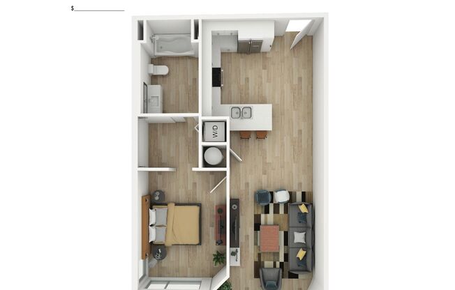 1 bed, 1 bath, 679 sqft, $1,595, Unit 301