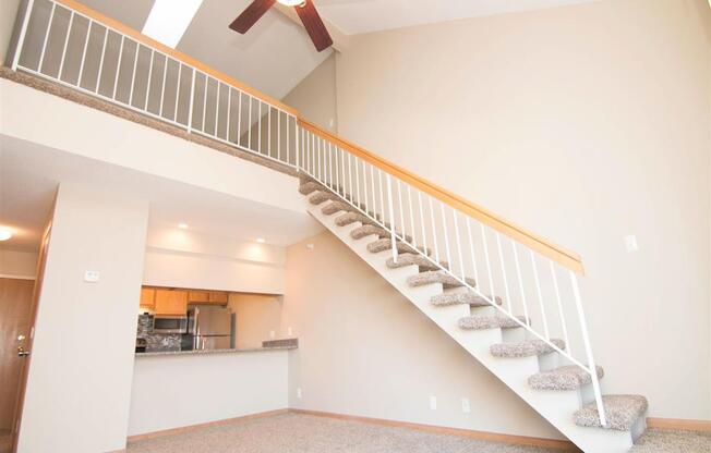 Interiors-Skyline View Apartments Living Room and Loft in Lincoln NE