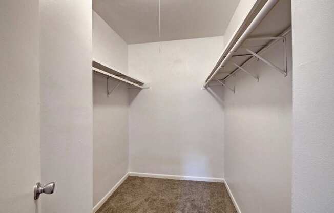 Generous Walk-In Closets With Shelving at Highland Club Apartments, Watervliet, New York