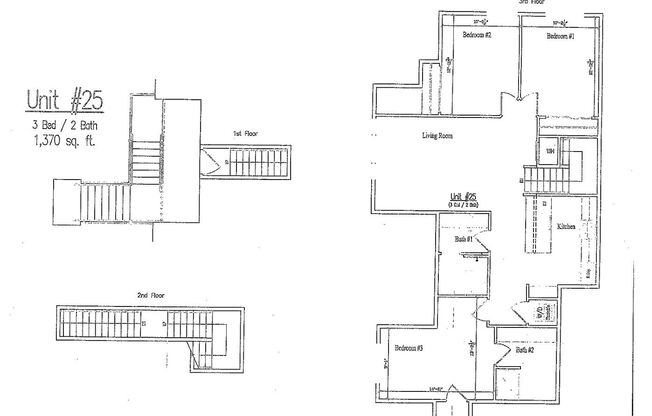 3 beds, 2 baths, 1,239 sqft, $2,625, Unit 25