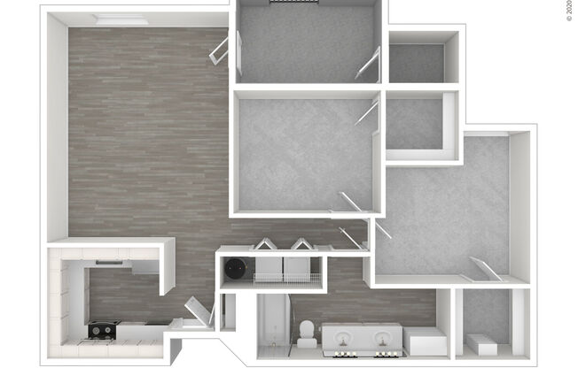2 beds, 1 bath, 956 sqft, $1,714