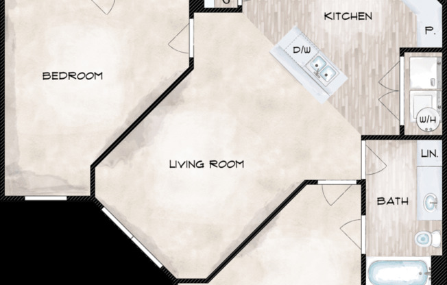 2 beds, 2 baths, 950 sqft, $1,245