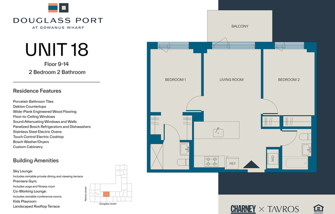 2 beds, 2 baths, $6,600, Unit 1018