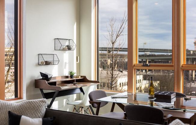 lots of natural light in apartment