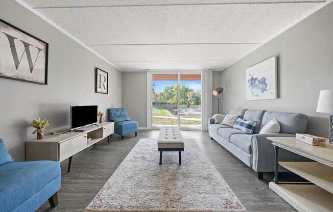 Renovated Living Room decor at Woodland Ridge Apartments in Woodridge, IL