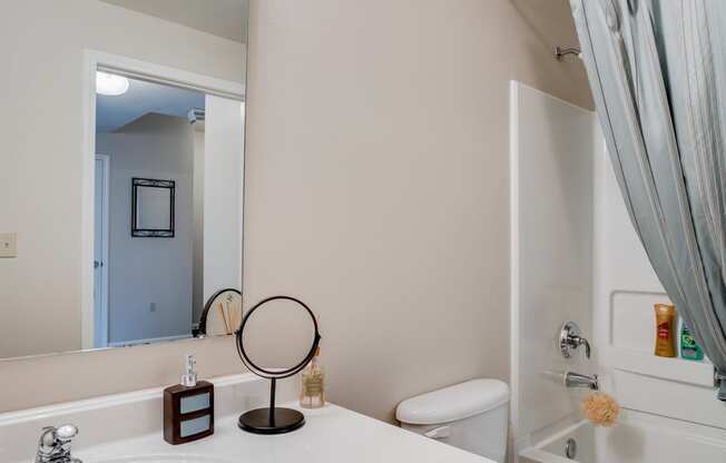 Model  Bathroom with Large Counterop Space