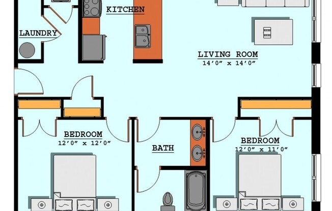 2 beds, 1 bath, 761 sqft, $1,800, Unit Unit 302