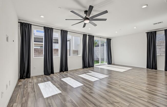 5-Bedroom Home for Rent in Gated Kyle Canyon Community | Downstairs Bedroom | Modern Kitchen