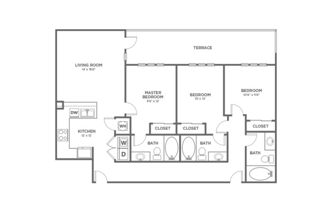 3 beds, 3 baths, 1,326 sqft, $4,895