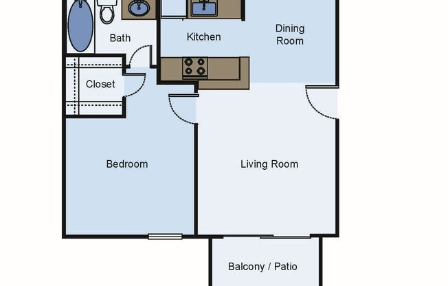1 bed, 1 bath, 590 sqft, $999, Unit 1031