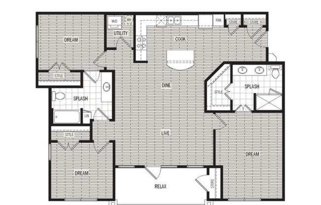 3 beds, 2 baths, 1,371 sqft, $1,728