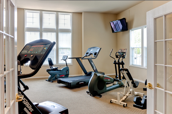 Fitness center at Prairie Point Apartments in Merrillville, IN
