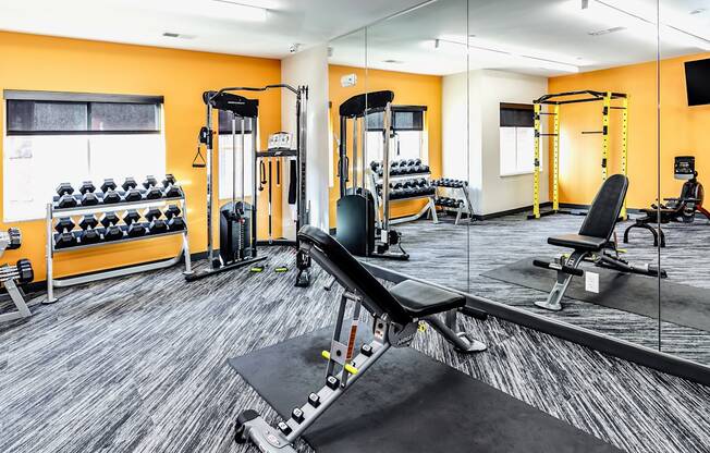 24-Hour Fitness Center at The Mill Apartments in Benson, NE