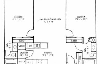 2 beds, 2 baths, 1,045 sqft, $1,080, Unit 1301