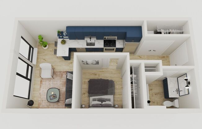 1 bed, 1 bath, 515 sqft, $1,173, Unit W409