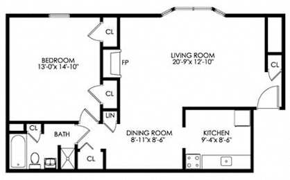 1 bed, 1 bath, 800 sqft, $1,160