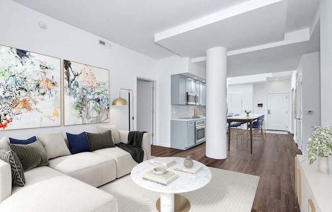 Living room at The Glover House, Washington, 20007