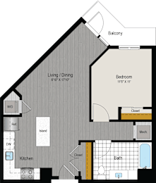 1 bed, 1 bath, 656 sqft, $1,803