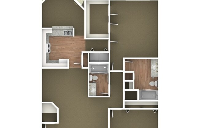 2 beds, 2 baths, 1,260 sqft, $1,200
