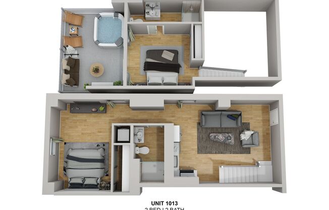 2 beds, 2 baths, 1,172 sqft, $5,250, Unit 1013