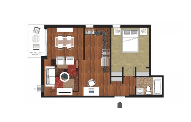 1 bed, 1 bath, 600 sqft, $1,319, Unit 17-28
