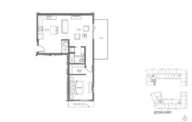 1 bed, 1 bath, 875 sqft, $1,495, Unit 102-A